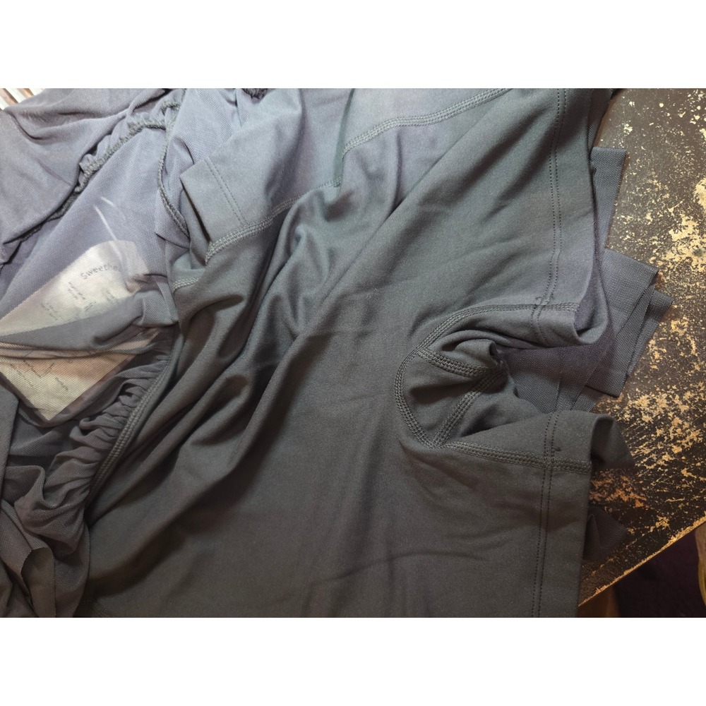 Blogilates Sweetheart Babydoll Dress Black Tiered Mesh Skirt Inner Shorts Large - Picture 6 of 7